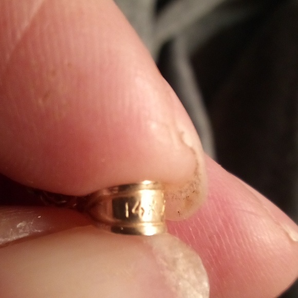 SOLD 14Kt White & Yellow Gold Amber Pentecost Novena Cross Pendant - Picture 7 of 9